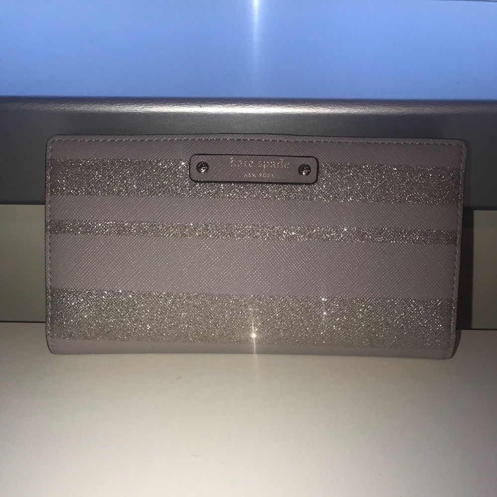 Kate Spade glitter light purple wallet